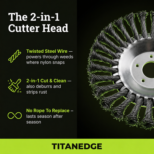 TitanEdge Steel Wire Brush Cutter Head