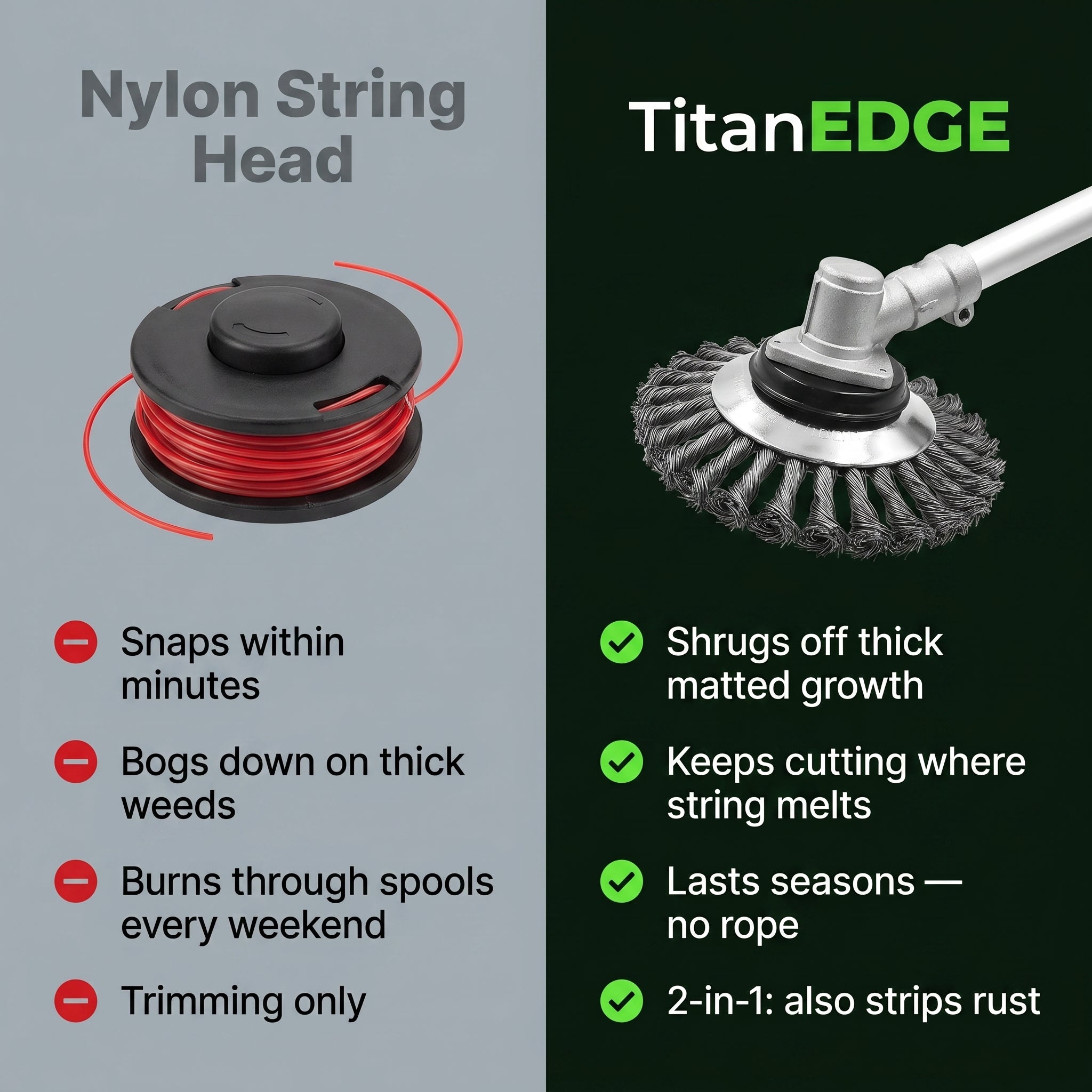 TitanEdge Steel Wire Brush Cutter Head